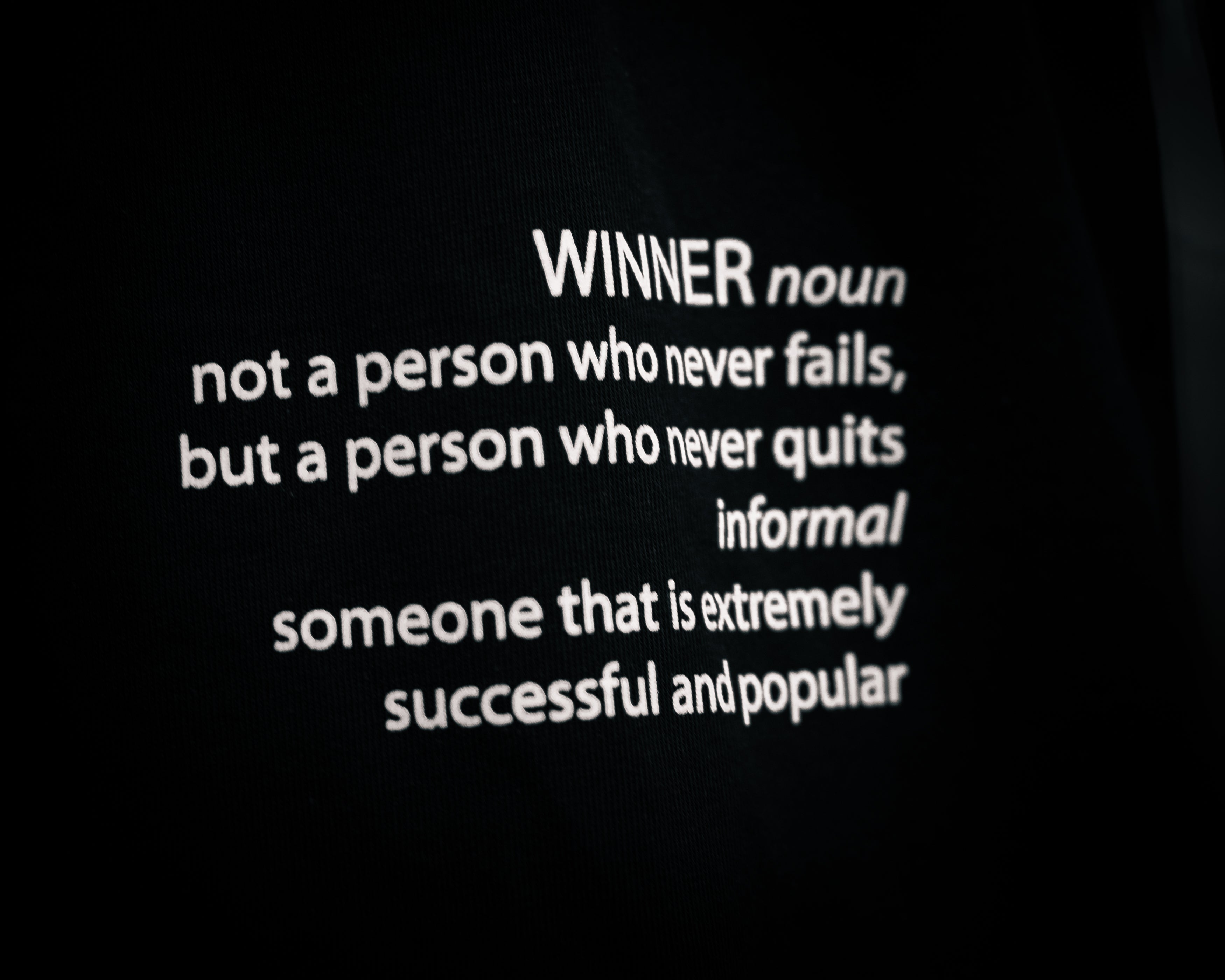 WINNING IS THE ONLY OPTION T-SHIRT
